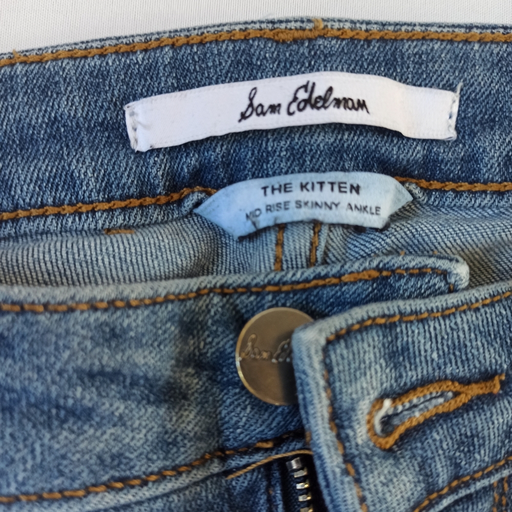 Sam Edelman The Kitten Mid Rise Skinny Ankle Jeans